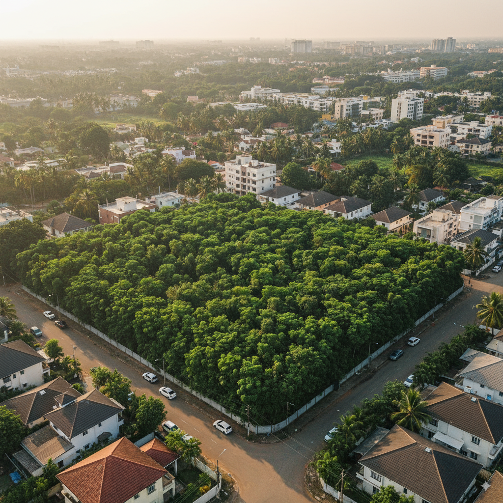 Concept of earning carbon credits from Miyawaki forests on idle land in Kerala