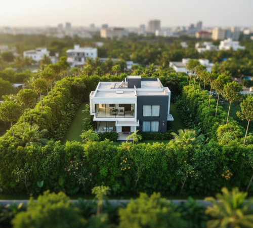 Living Privacy Fence with fruit plants in Kerala